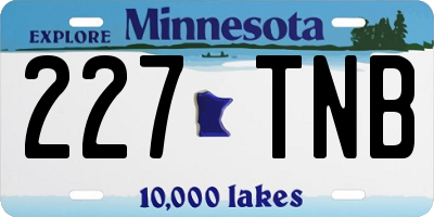 MN license plate 227TNB