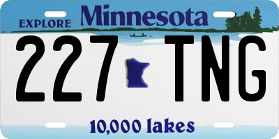MN license plate 227TNG