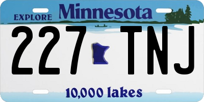 MN license plate 227TNJ