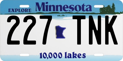 MN license plate 227TNK
