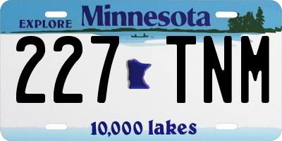 MN license plate 227TNM