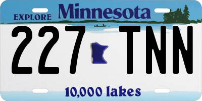MN license plate 227TNN