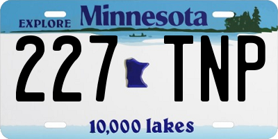 MN license plate 227TNP