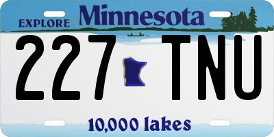 MN license plate 227TNU