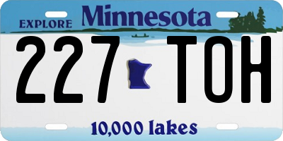 MN license plate 227TOH