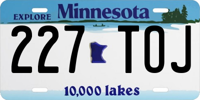 MN license plate 227TOJ