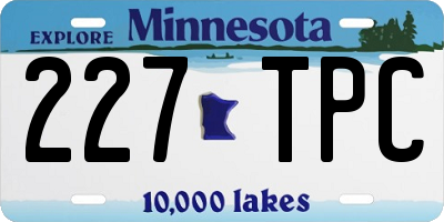 MN license plate 227TPC