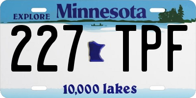 MN license plate 227TPF