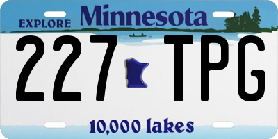 MN license plate 227TPG