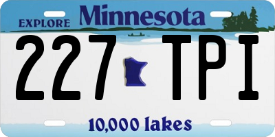 MN license plate 227TPI