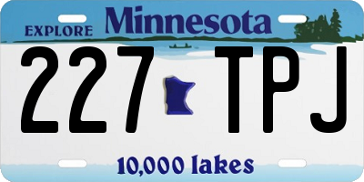 MN license plate 227TPJ