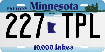 MN license plate 227TPL