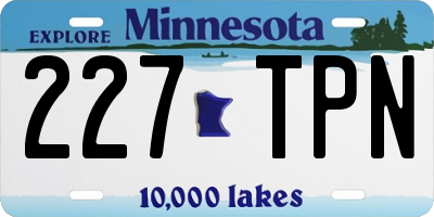 MN license plate 227TPN