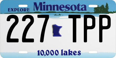MN license plate 227TPP