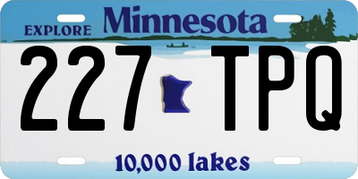 MN license plate 227TPQ