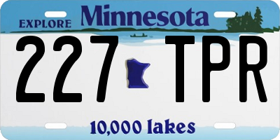 MN license plate 227TPR