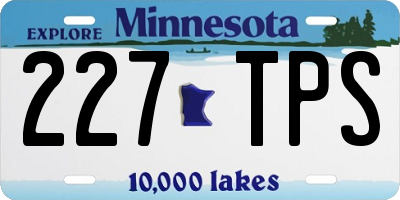 MN license plate 227TPS