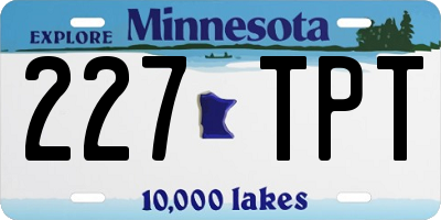 MN license plate 227TPT