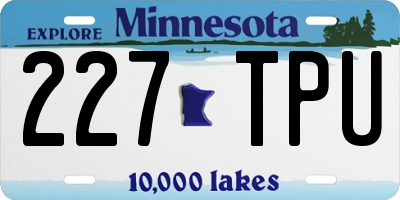 MN license plate 227TPU