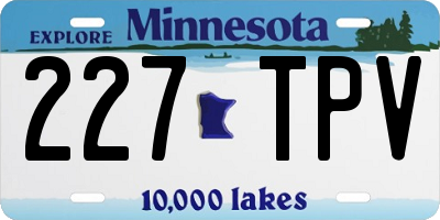 MN license plate 227TPV