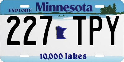 MN license plate 227TPY
