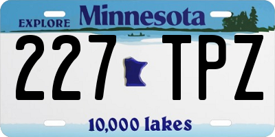 MN license plate 227TPZ