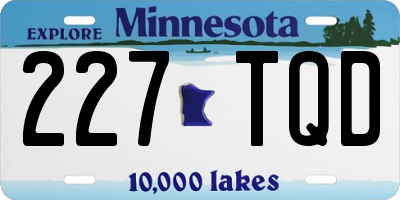 MN license plate 227TQD