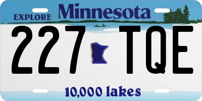 MN license plate 227TQE