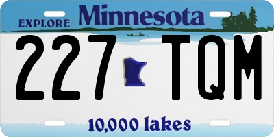 MN license plate 227TQM