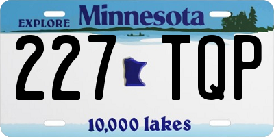 MN license plate 227TQP