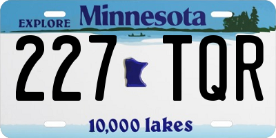 MN license plate 227TQR