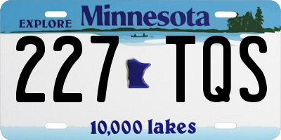 MN license plate 227TQS