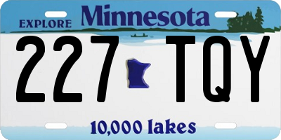 MN license plate 227TQY