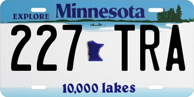 MN license plate 227TRA