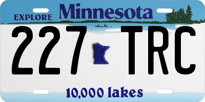 MN license plate 227TRC