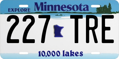 MN license plate 227TRE
