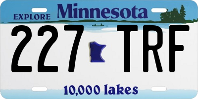MN license plate 227TRF
