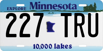 MN license plate 227TRU
