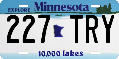 MN license plate 227TRY
