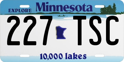 MN license plate 227TSC