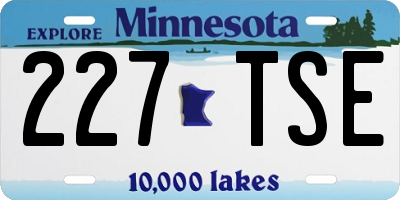 MN license plate 227TSE