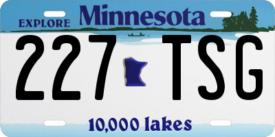 MN license plate 227TSG