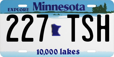 MN license plate 227TSH