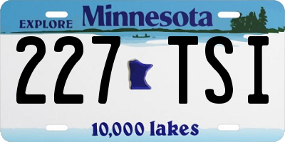 MN license plate 227TSI