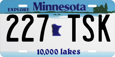 MN license plate 227TSK