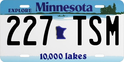 MN license plate 227TSM