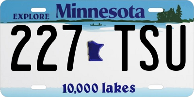MN license plate 227TSU