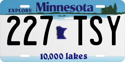 MN license plate 227TSY