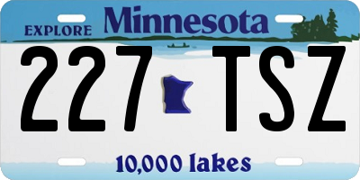 MN license plate 227TSZ