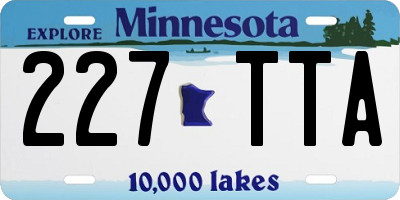 MN license plate 227TTA
